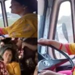 The bus driver fainted in the running bus, so the woman in the bus saved the lives of 24 passengers by handling the steering