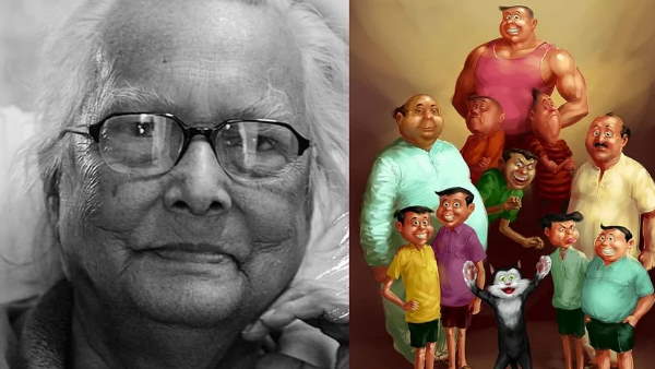 The country's famous cartoonist Padmashree Narayan Debnath merged with the five elements