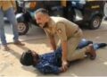 When the police caught the thief in Singham style, the picture went viral on social media