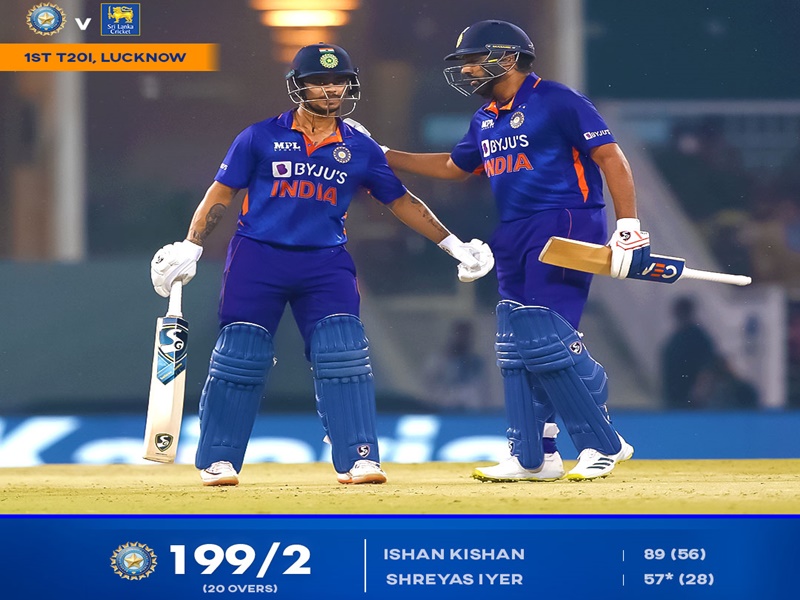 IND vs SL,1st T20: भारत ने श्रीलंका को 62 रनों से हराया, ईशान किशन और श्रेयस अय्यर ने खेली धुआंधार पारी