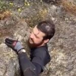 Viral Video: This person got bribed in a small cave on the ground!