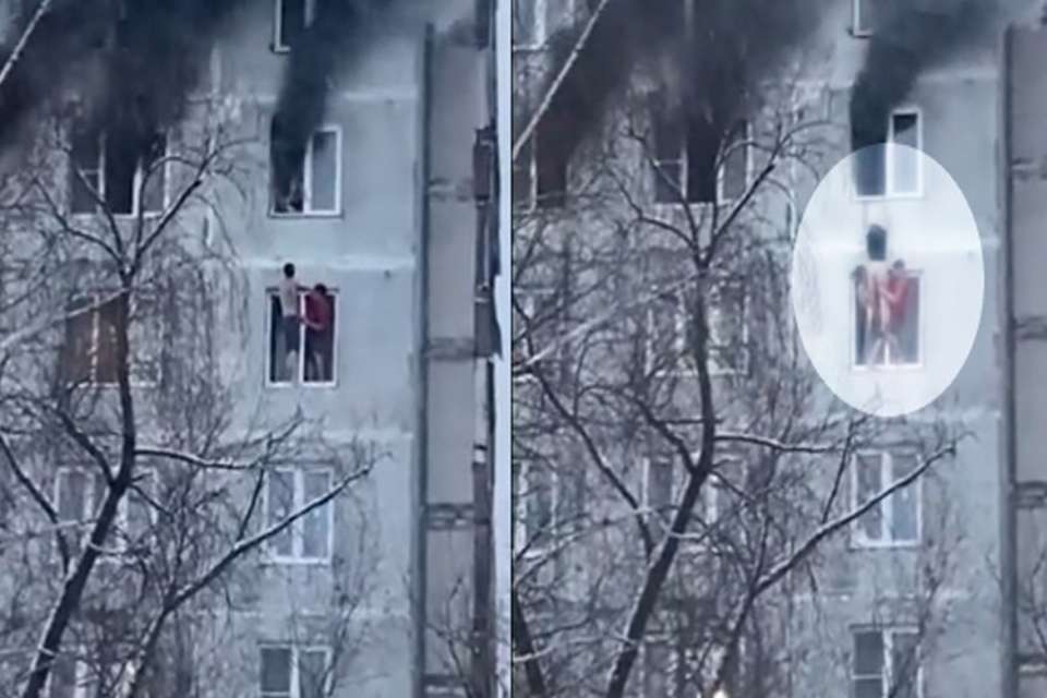 Well done: Two youths saved the girl from the burning flat on the 9th floor, watch video