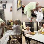 चुनावी जीत के बाद पीएम मोदी ने छुए मां के पैर, गुजरात दौरे में मां हीराबेन से की मुलाकात