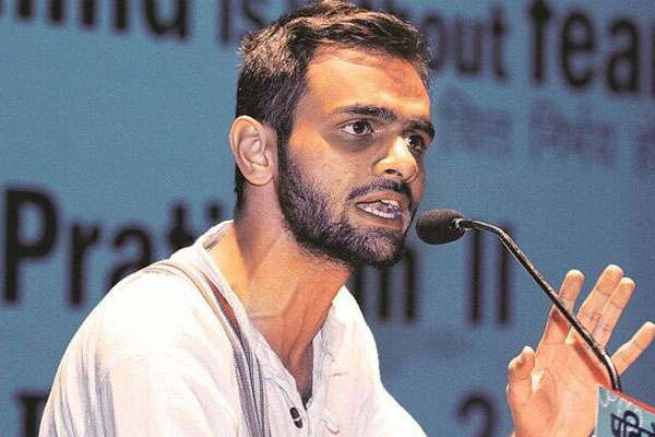 JNU student Umar Khalid who along with four others is facing sedition charges. - Delhi News in Hindi