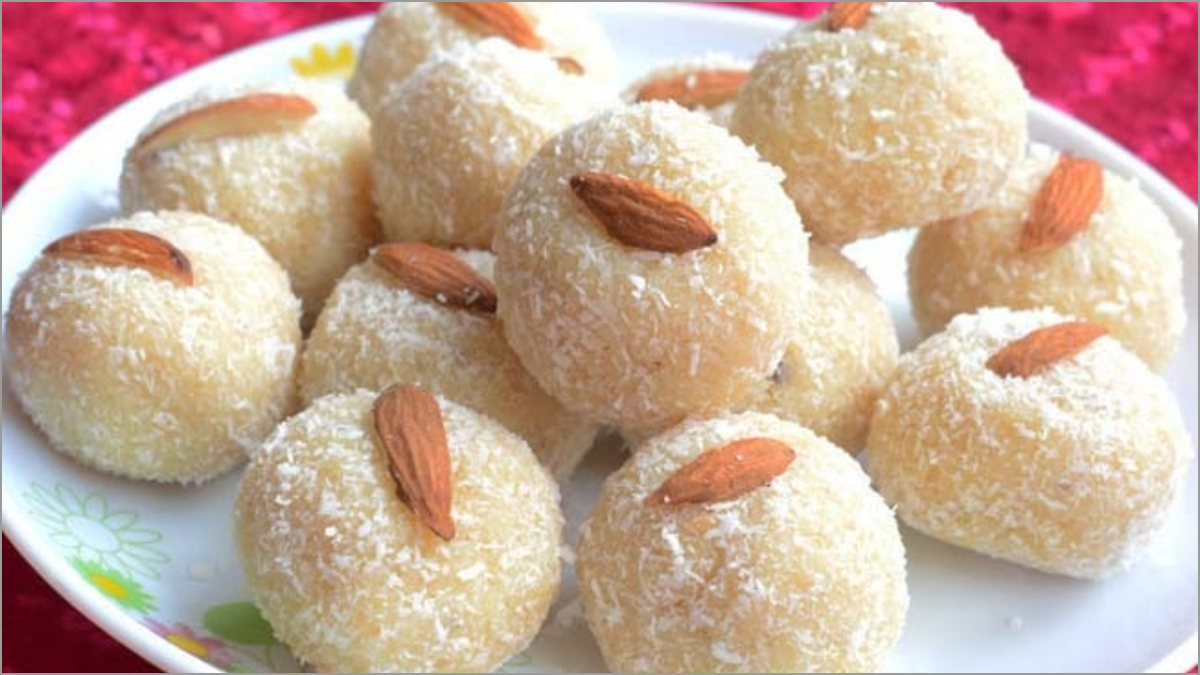 Holi 2022 |  Feed your guest coconut laddus on 'Holi', like this at home.  Navabharat