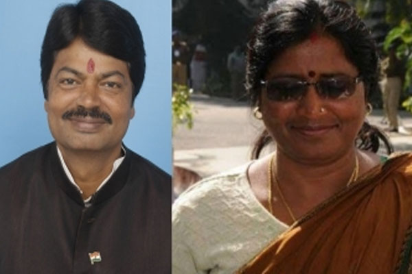 Former minister Yogendra Sao and his wife Nirmala Devi. - Ranchi News in Hindi