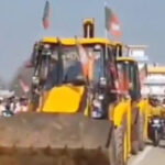 BJP workers celebrate by crushing bicycles with bulldozer in UP - Budaun News in Hindi