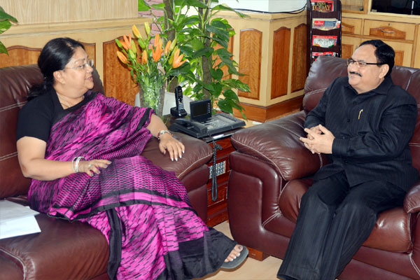 Vasundhara Raje Scindia met National President JP Nadda - Delhi News in Hindi