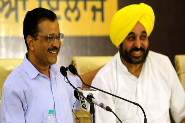 AAP excited by Punjab victory, Kejriwal and Mann did roadshow in Himachal election preparations - Dharamshala News in Hindi