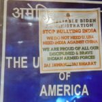 Delhi, US embassy, signboard vandalised, us president joe biden, hindu sena claimed responsibility