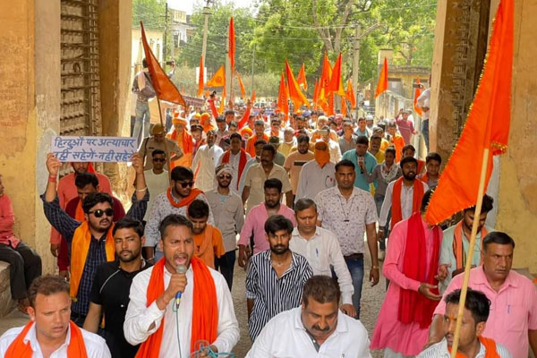 Rajgarh Temple Demolition Case - Hindu Samaj Aakrosh Rally - Alwar News in Hindi