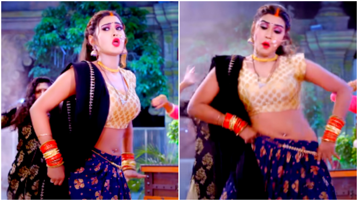 Tawa Pa Roti |  Bhojpuri song 'Tawa Pa Roti' is going viral, Akanksha Dubey added beauty to her.  Navabharat