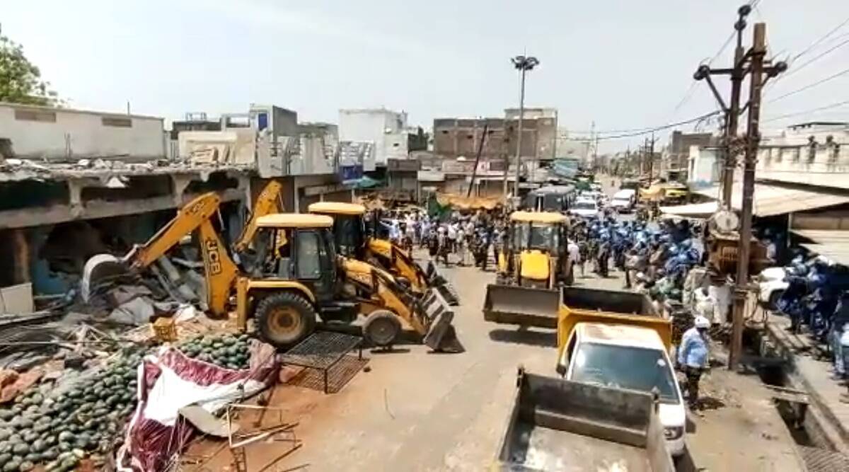 demolition, Madhya Pradesh, Khargone