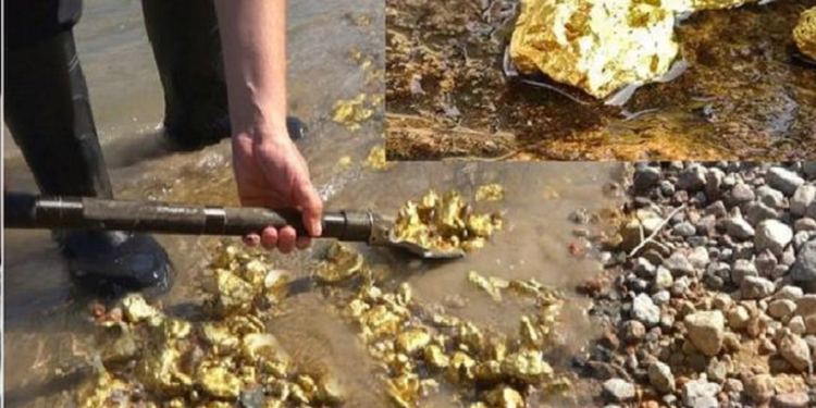 A country where gold comes out of the mud, people carry it in bags