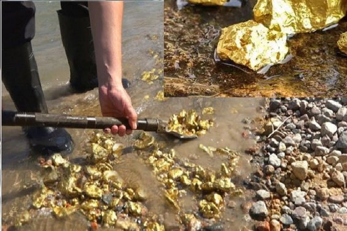 A country where gold comes out of the mud, people carry it in bags
