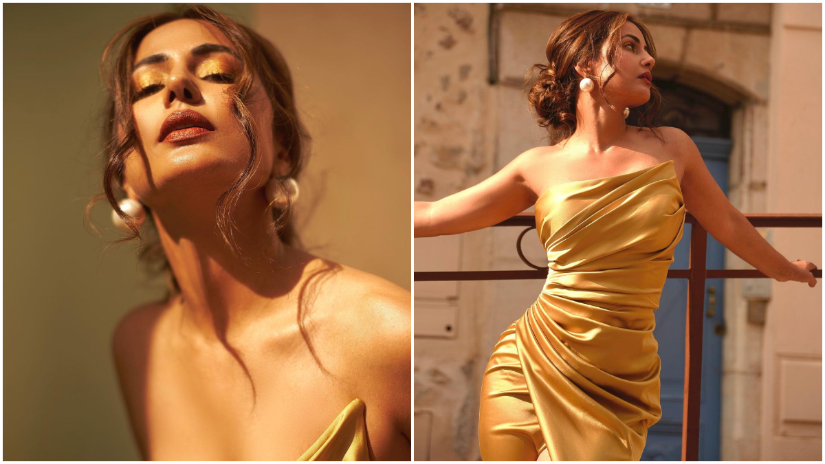 Cannes 2022 Hina Khan Pics |  Hina Khan dropped the lightning wearing a yellow gown, the actress looked like this at Cannes 2022