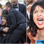 Cannes 2022 |  Woman created a ruckus by going topless on the red carpet of Cannes 2022, said- 'Stop raping'
