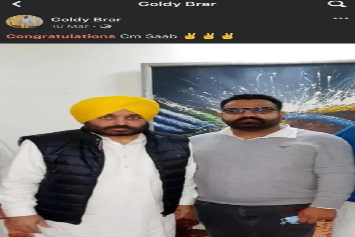Fact Check: CM Bhagwant Mann was seen with Goldie Brar, the picture went viral, then Goldie himself told the whole truth…!!