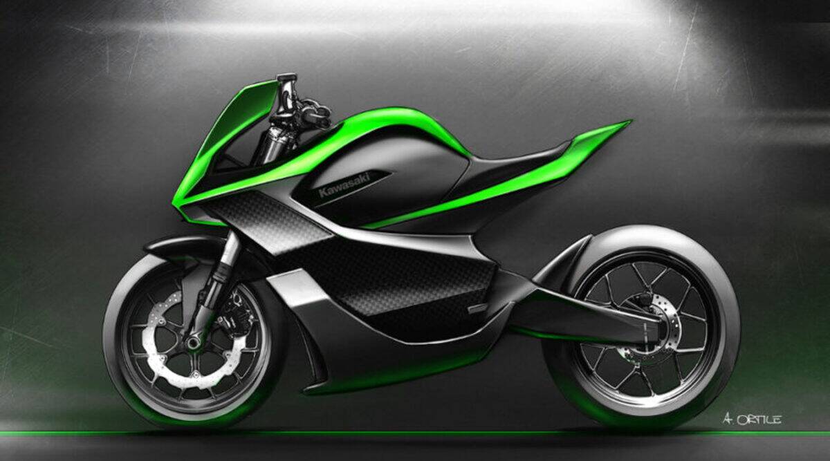 Kawasaki will launch its first electric bike on June 7 know full details - New Electric Bike: Kawasaki will launch its first electric bike on this day, know full details here