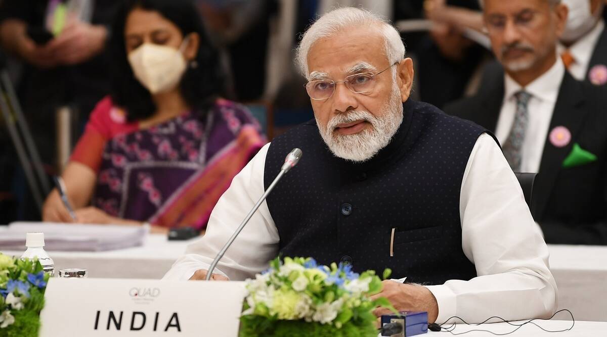 Narendra Modi alone without a mask in meeting with Japanese leaders in quad summit users commented on photo