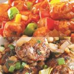 Recipes of delicious Soya Macaroni Blend and Dried Manchurian ingredients in ricin ravivari dana pani column