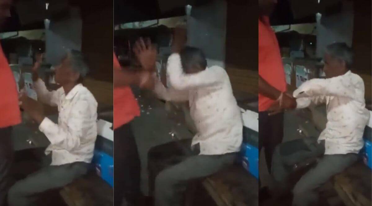 Video of old man beating in Neemuch Madhya Pradesh goes viral Vinod Kapri taunts