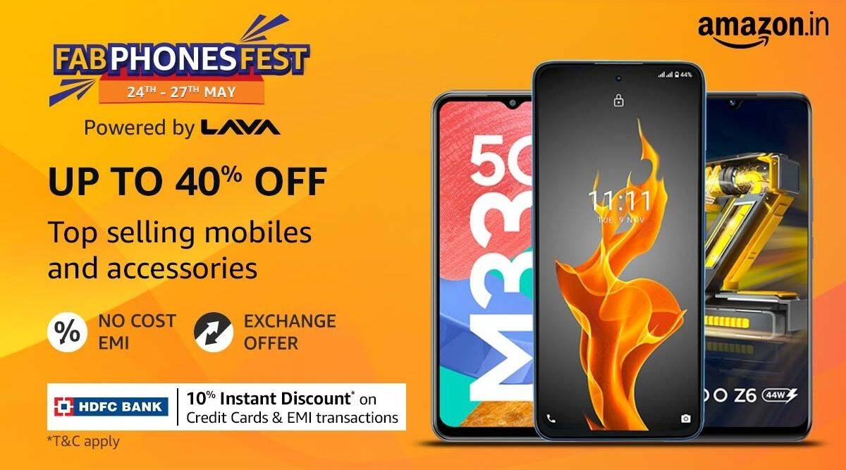 samsung xiaomi lava realme apple tecno iqoo smartphones price cut discount offers in amazon fab phones fest from 24 may