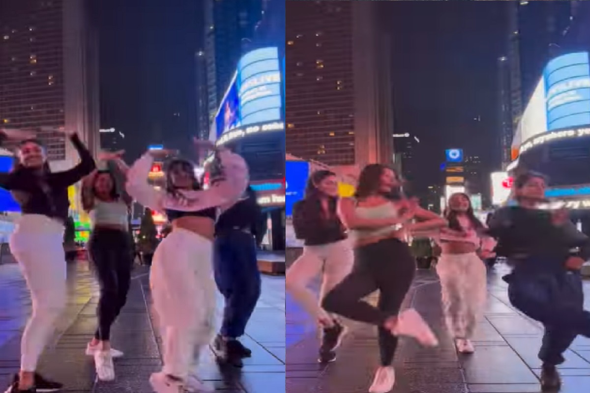 Aishwarya Rai's song rocked New York's Time Square, video of tremendous dance is going viral, Aishwarya Rai's song rocked New York's Time Square, video of tremendous dance is going viral