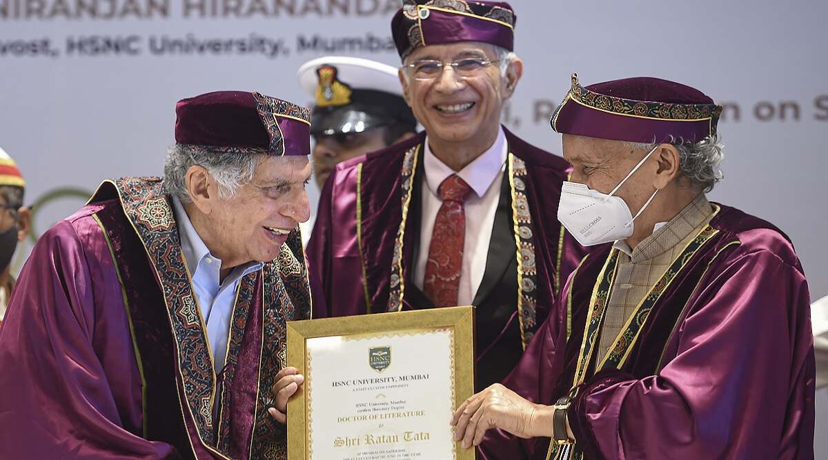 Ratan Tata got D. Litts degree at the age of 84 from HSNC University Mumbai - Ratan Tata got D. Litt's degree at the age of 84: Wanted to become an architect, but his father got him engineering;  Know - what are the other degrees?