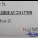 Resignation letter..