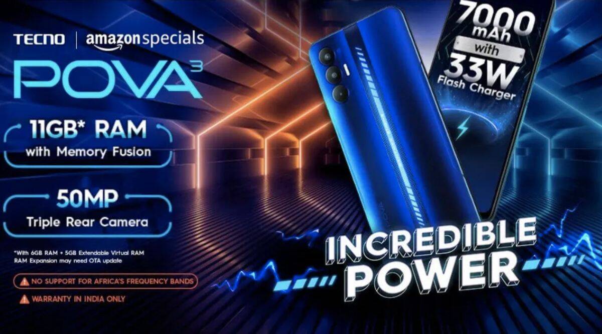 Tecno Pova 3 Set to Launch in India Soon with 7000mAh Battery Amazon Teaser Goes Live