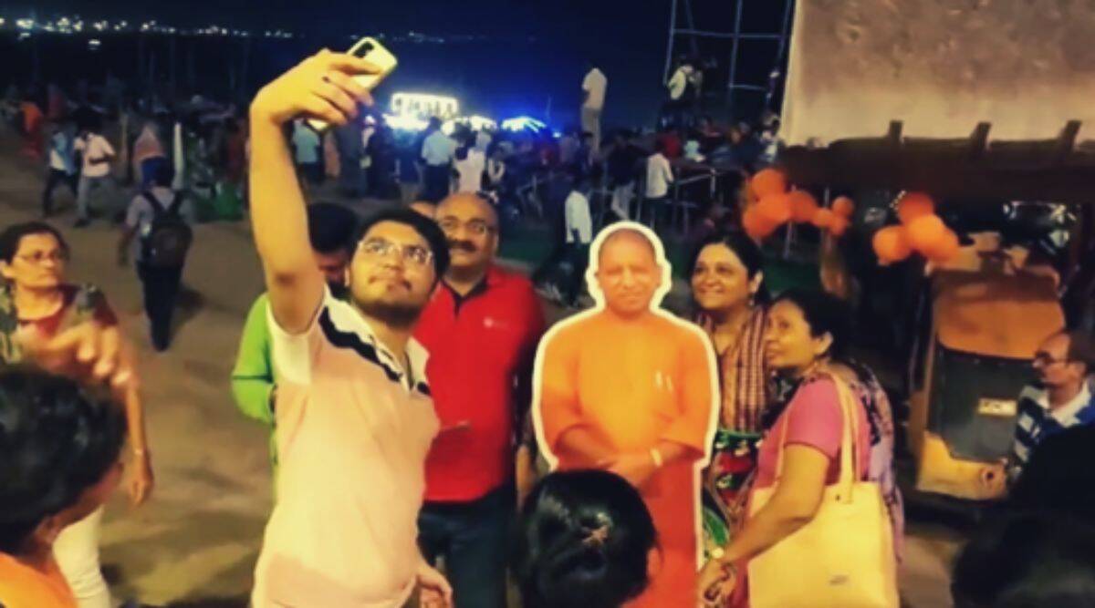 UP CM Yogi Adityanath Birthday Celebration Kashi Assi Ganga Ghat with Bulldozer