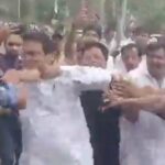 clash between Anil Chaudhary and Delhi Police during a protest against ED action on Rahul Gandhi in National Herald Case