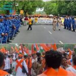 A resolution march being taken out in Delhi to protest against the threats being received by Hindus