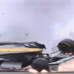 Formula 1 race Fierce accident Chinese Racer Zhou Guanyu car horrific crash escapes serious injury  Chinese driver left behind