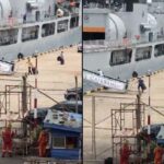 Sri Lanka Crisis Suitcases Loaded On Navy Ship As President Rajapaksa Flees Video Viral - 3 people were seen carrying 3 big suitcases in Sri Lankan Navy Ship, local media claims - Gotabaya had all the luggage