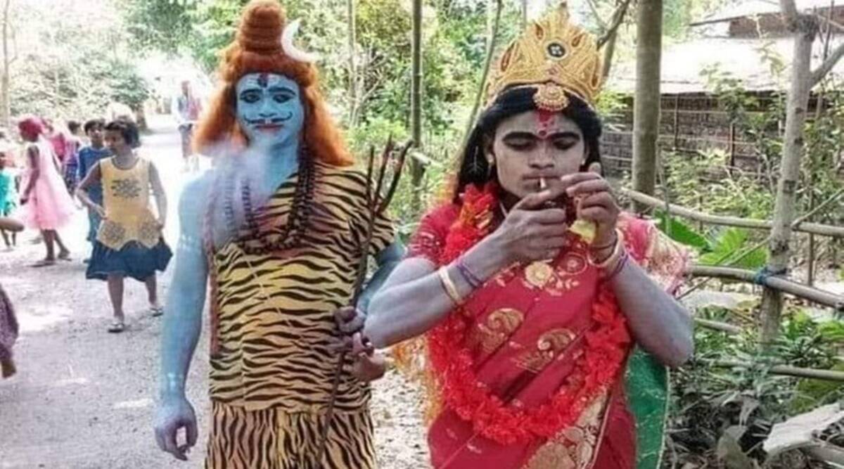 The Kali poster controversy not cooled down yet Leena Manimekalai now shows actors playing Shiva and Parvati smoking cigarettes