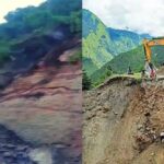Uttarakhand Rudraprayag Badrinath Rishikesh National Highway closed Khankra due to a heavy landslide