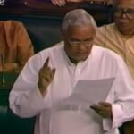When Atal, who had closed his eyes, was angry, then there was silence in Parliament