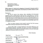 bjp mp letter to probe kejriwal