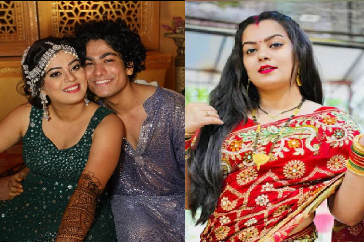 Bhojpuri Hasina Nidhi Jha celebrated the first Teej after marriage, wreaked havoc in a red red sari, Bhojpuri Hasina Nidhi Jha celebrated the first Teej after marriage, wreaked havoc in a red red sari