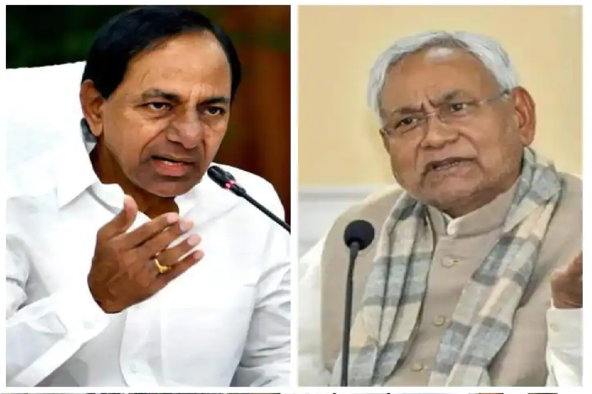 Standing leaving the chair, holding Nitish's hand, sat again and again but when KCR gave a blow in the name of PM candidate, Standing leaving the chair, held Nitish's hand, sat again and again but when KCR gave a blow in the name of PM candidate