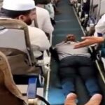 This Pakistani man, who was ready to offer Namaz in flight, sometimes sabotage, became a disaster for the co-travellers, had to take this action, pakistani-flyer-tries-to-break-window-punches in flight