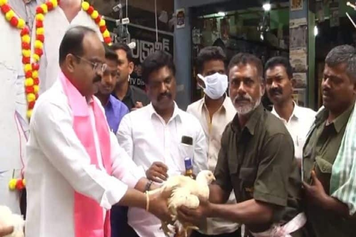 Before forming a national party, TRS's cock-drunk party, distributed live cock and quarters to the people
