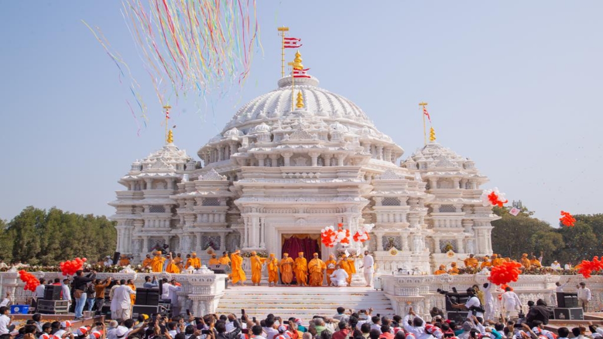 The consecration ceremony of the memorial temple of Brahmaswarup Pramukhswami Maharaj in Sarangpur pilgrimage was completed