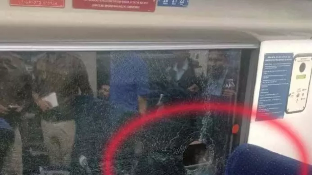 Stones pelted on Vande Bharat Express once again, stone broke inside the coach