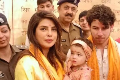 Priyanka Chopra reached Ayodhya with daughter Malti in her lap, had darshan of Ramlala, husband Nick Jonas also took blessings.