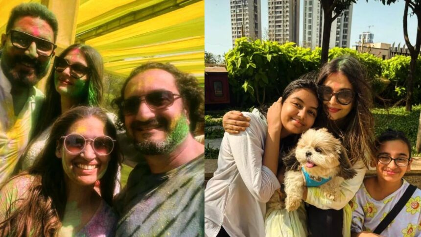 After Holika Dahan with Bachchan family, with whom did Aishwarya Rai and Abhishek play Holi - India TV Hindi