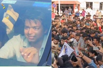 Fans went out of control after seeing Thalapathy Vijay, such a commotion broke out that the glass of the actor's car broke - India TV Hindi