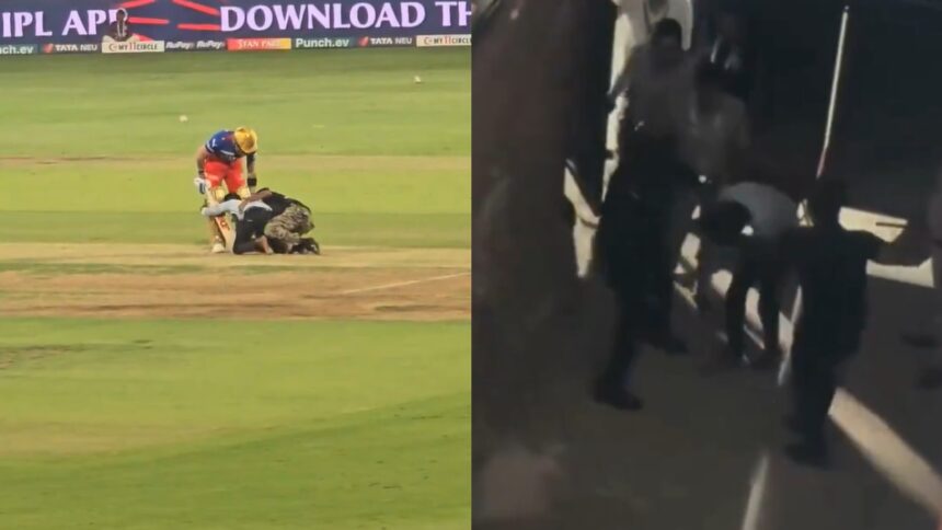 IPL 2024: Fan who touched Virat Kohli's feet beaten badly, video goes viral - India TV Hindi